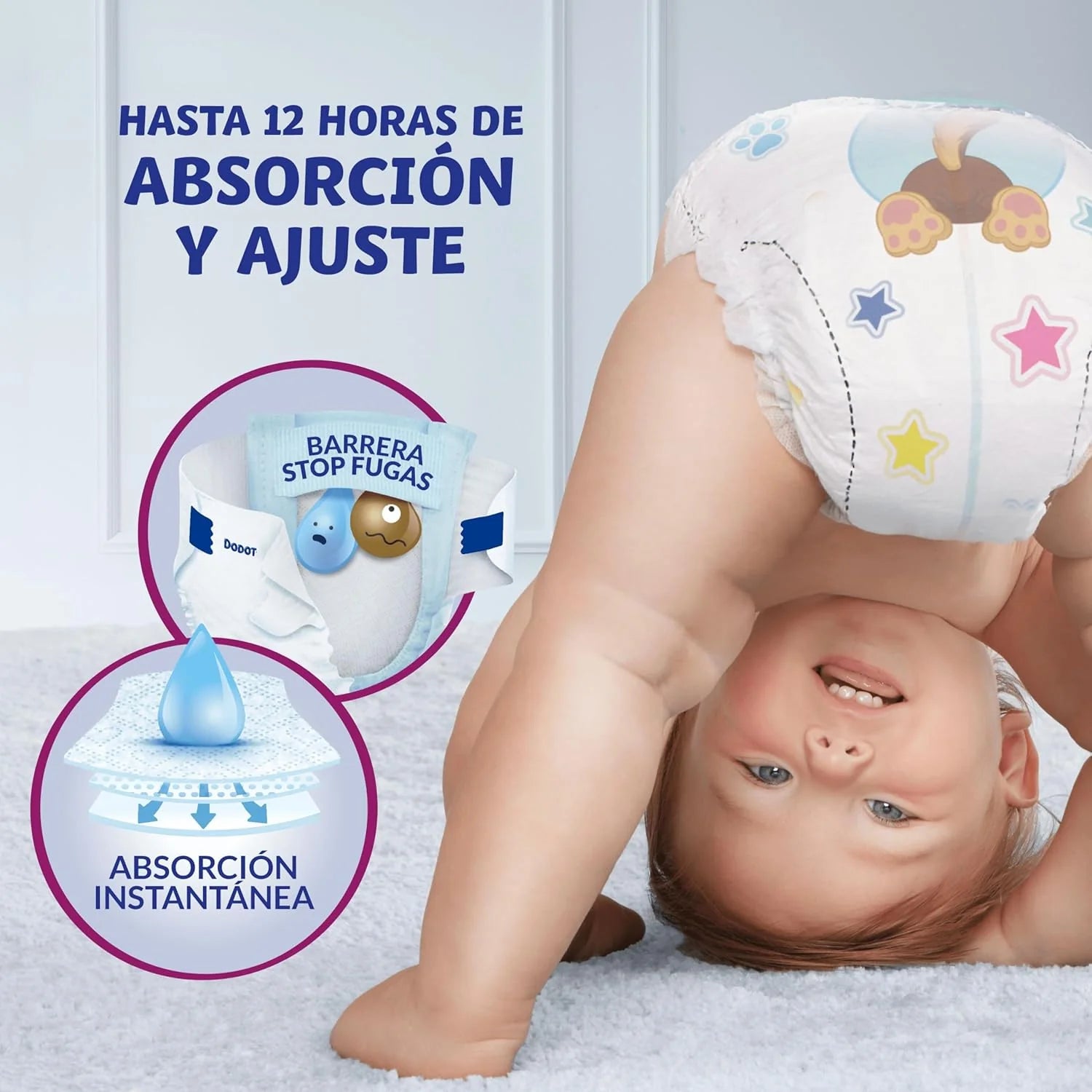 Dodot Pañales Bebé Activity, Talla 6 (13-18 kg), 116 Pañales, Hasta 12h de Protección Antifugas y Ajuste, Pack Mensual