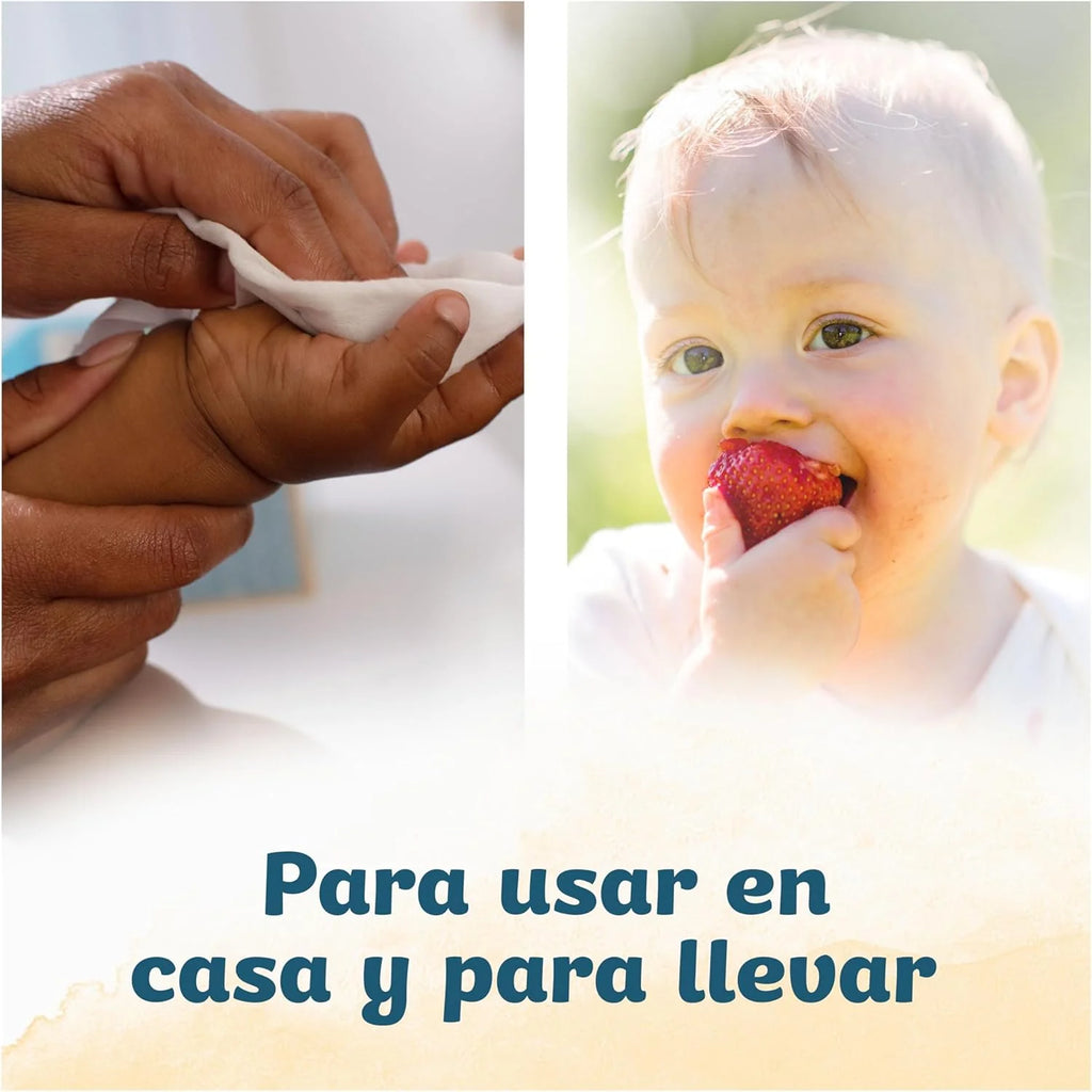 Dodot Toallitas Pure Cuida & Protege Para Bebé, 792 Toallitas (18 Packs De 44 Unidades), Ayuda a restaurar el pH natural de la piel, 99 Agua, Sin plástico