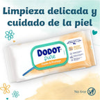 Dodot Toallitas Pure Cuida & Protege Para Bebé, 792 Toallitas (18 Packs De 44 Unidades), Ayuda a restaurar el pH natural de la piel, 99 Agua, Sin plástico