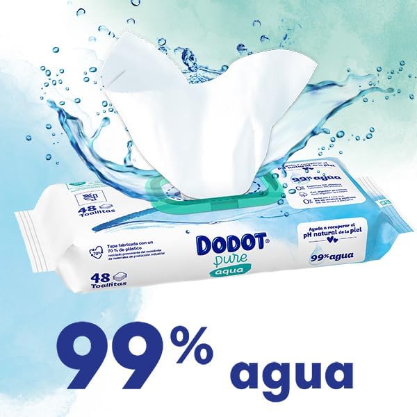 Dodot Aqua Pure Baby Wipes, 1536 Wipes, Helps Restore Skin's Natural PH, 99% Water