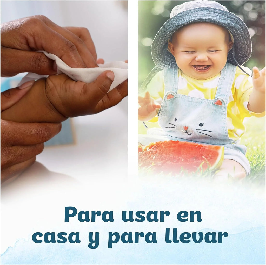 Dodot Toallitas Pure Aqua Para Bebé, 864 Toallitas (18 Packs de 48 Unidades), Ayuda A Restaurar El PH Natural De La Piel, 99% Agua, Sin plástico