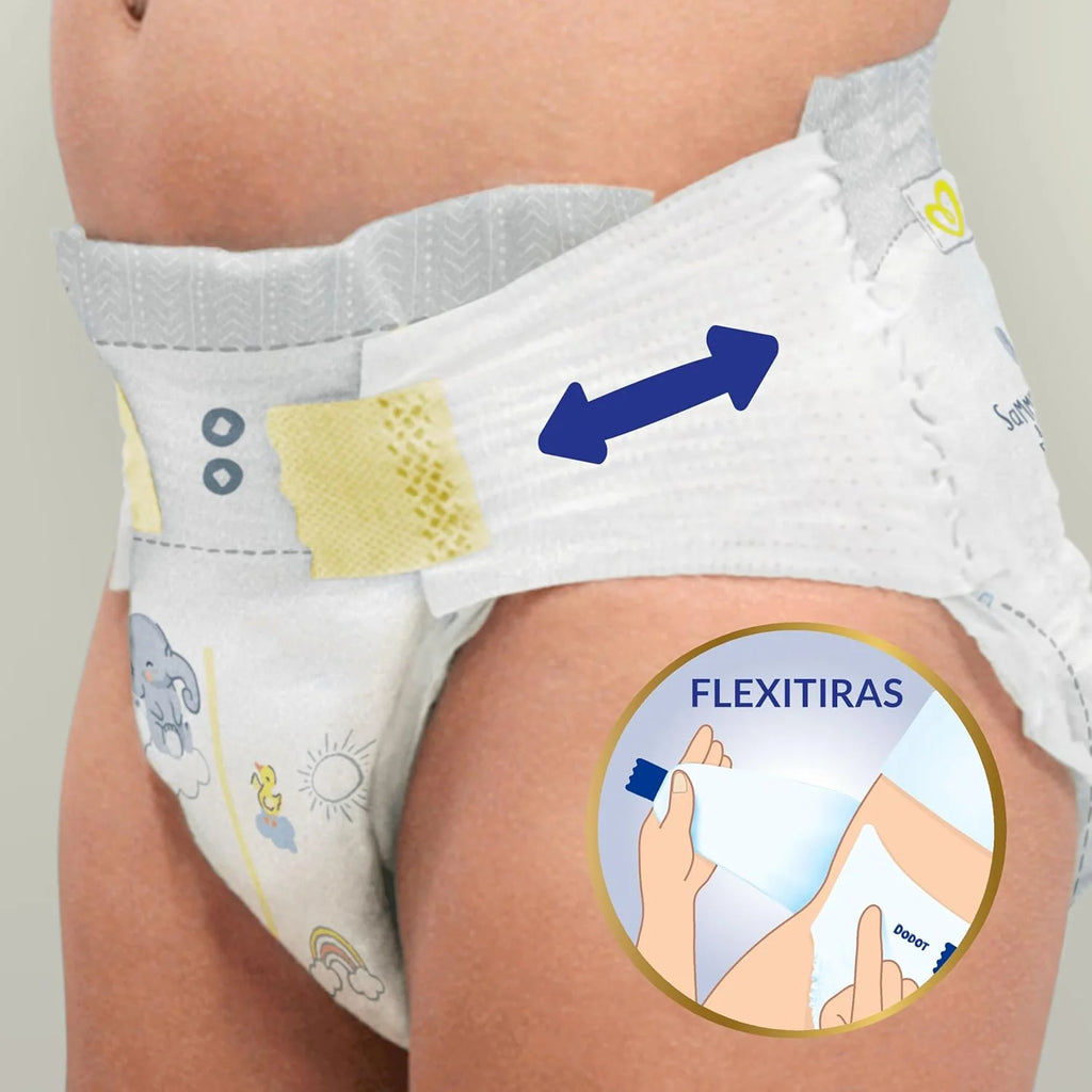 Dodot Pañales Bebé Sensitive, Talla 6 (+13 kg), 117 Pañales + 4 Pants de Regalo, Hasta 12 h De Protección Antifugas y Cuidado de la Piel, Pack Mensual