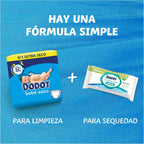 Dodot Pañales Bebé-Seco, Talla 4 (9-14 kg), 256 Pañales + Regalo de 1 Pack de 10 Toallitas Aqua Pure 99% Agua, Una Noche Hasta Un 100% Libre De Fugas, Pack mensual